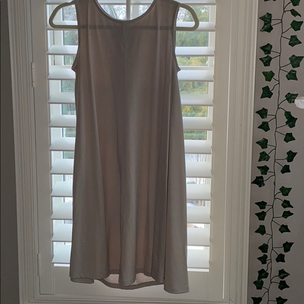 plain beige dress